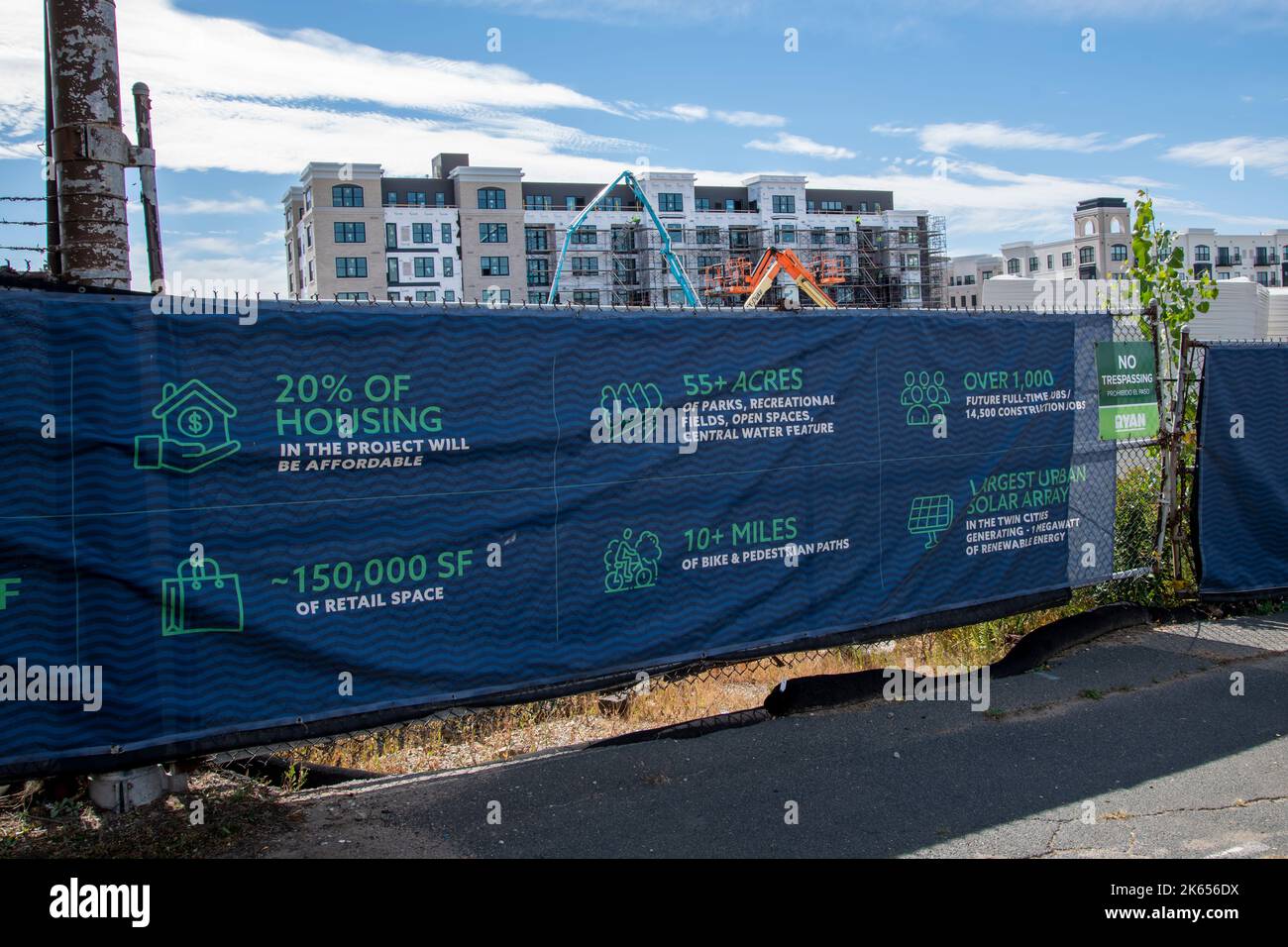 St. Paul, Minnesota. Highland Bridge project. Sign advertising the