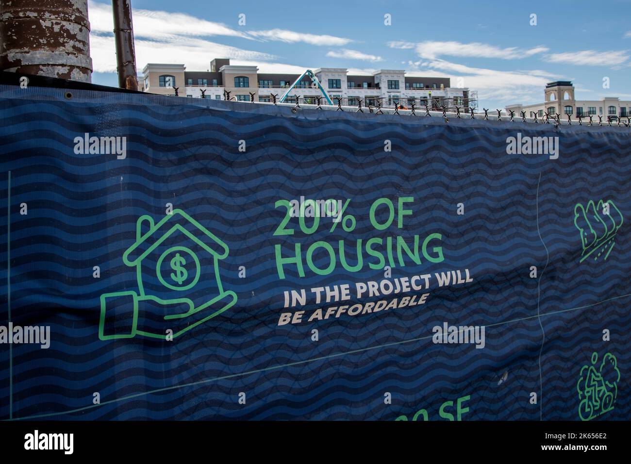 St. Paul, Minnesota. Highland Bridge project. Sign advertising