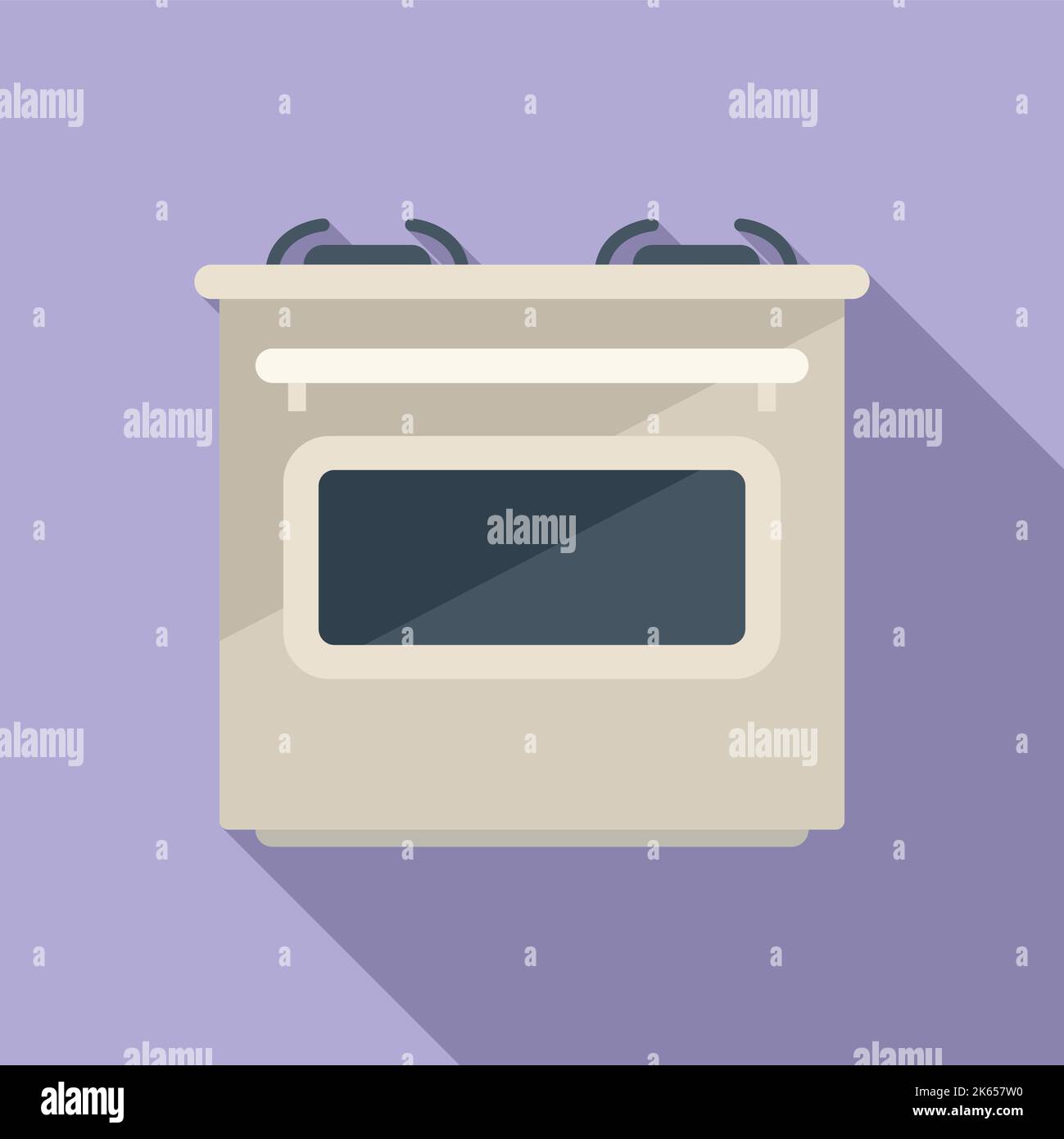Oven stove icon flat vector. Cooking gas. Pot firepot Stock Vector ...