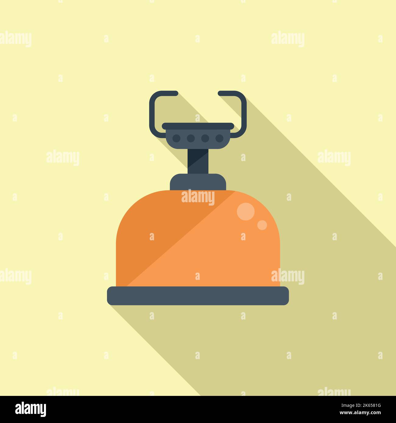 Boil stove icon flat vector. Cooking pot. Portable burner Stock Vector