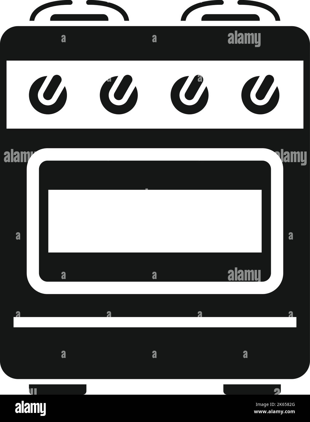 Stove cooker icon simple vector. Gas cooking. Kitchen pot Stock Vector