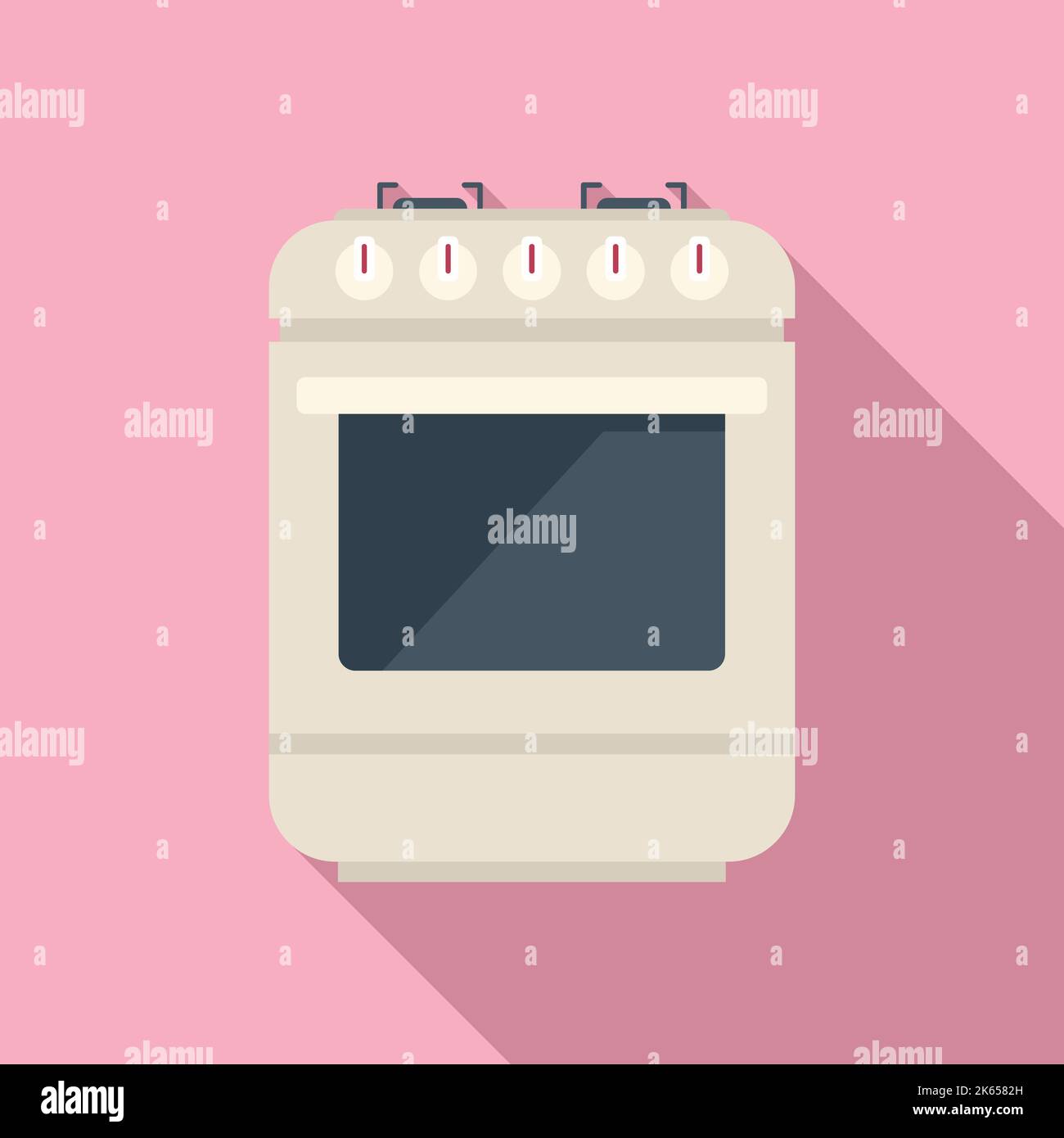 Cook stove icon flat vector. Gas cooker. Kitchen pot Stock Vector Image ...