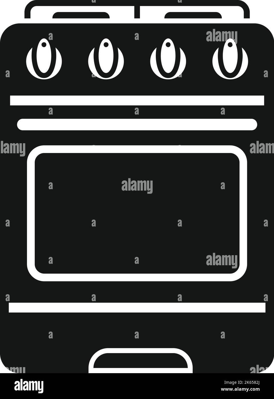 Kitchen stove icon simple vector. Gas cooker. Burn steam Stock Vector