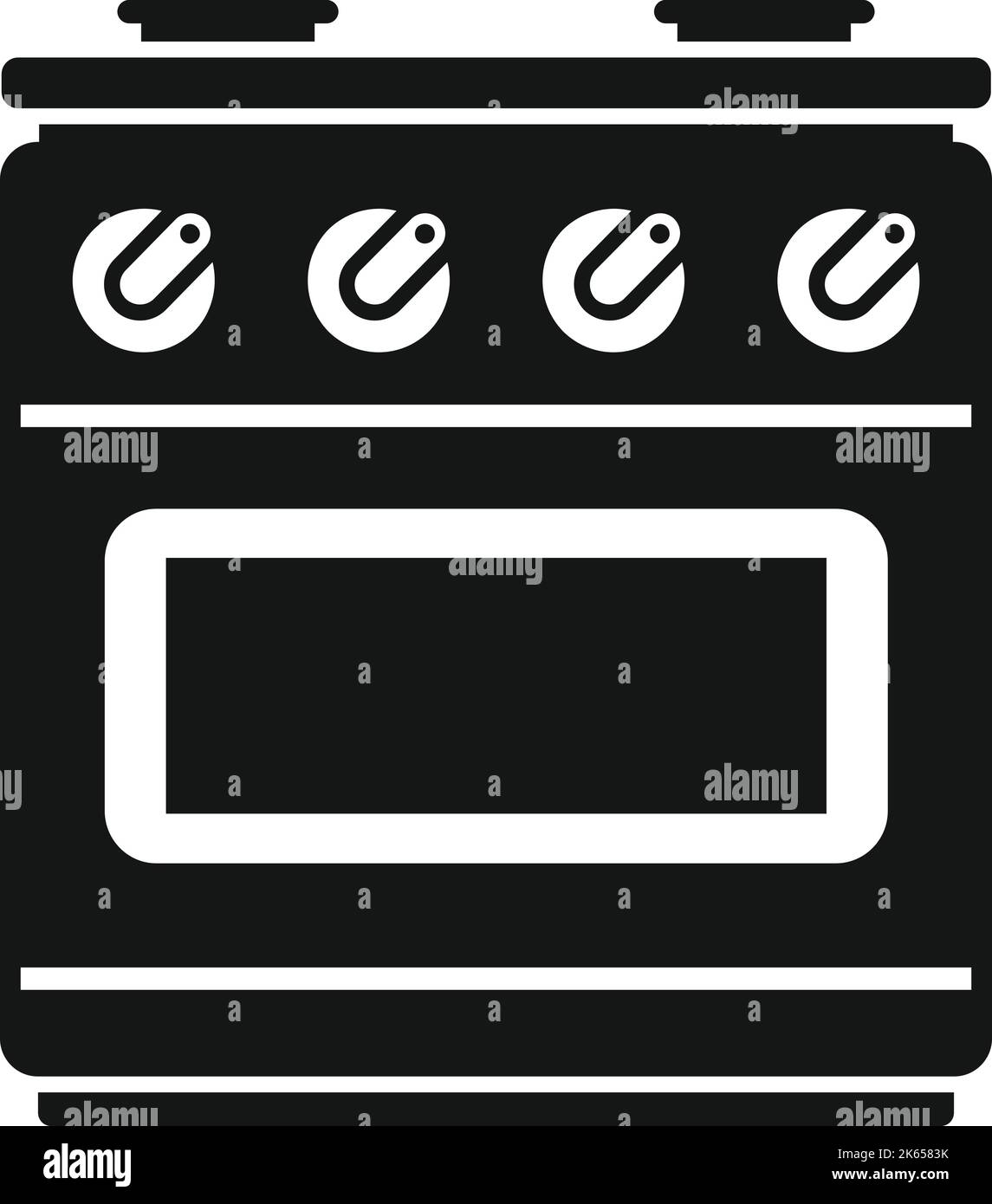 Fire stove icon simple vector. Burner pot. Oven pan Stock Vector