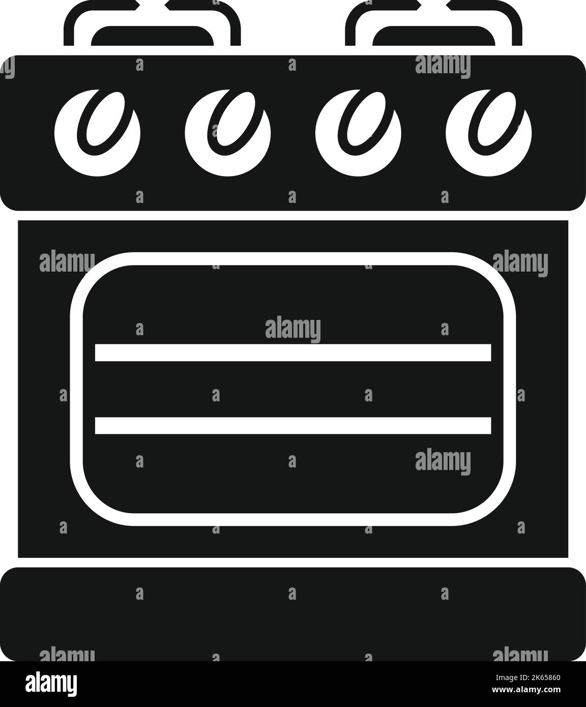 Burner stove icon simple vector. Gas cooker. Pot fire Stock Vector