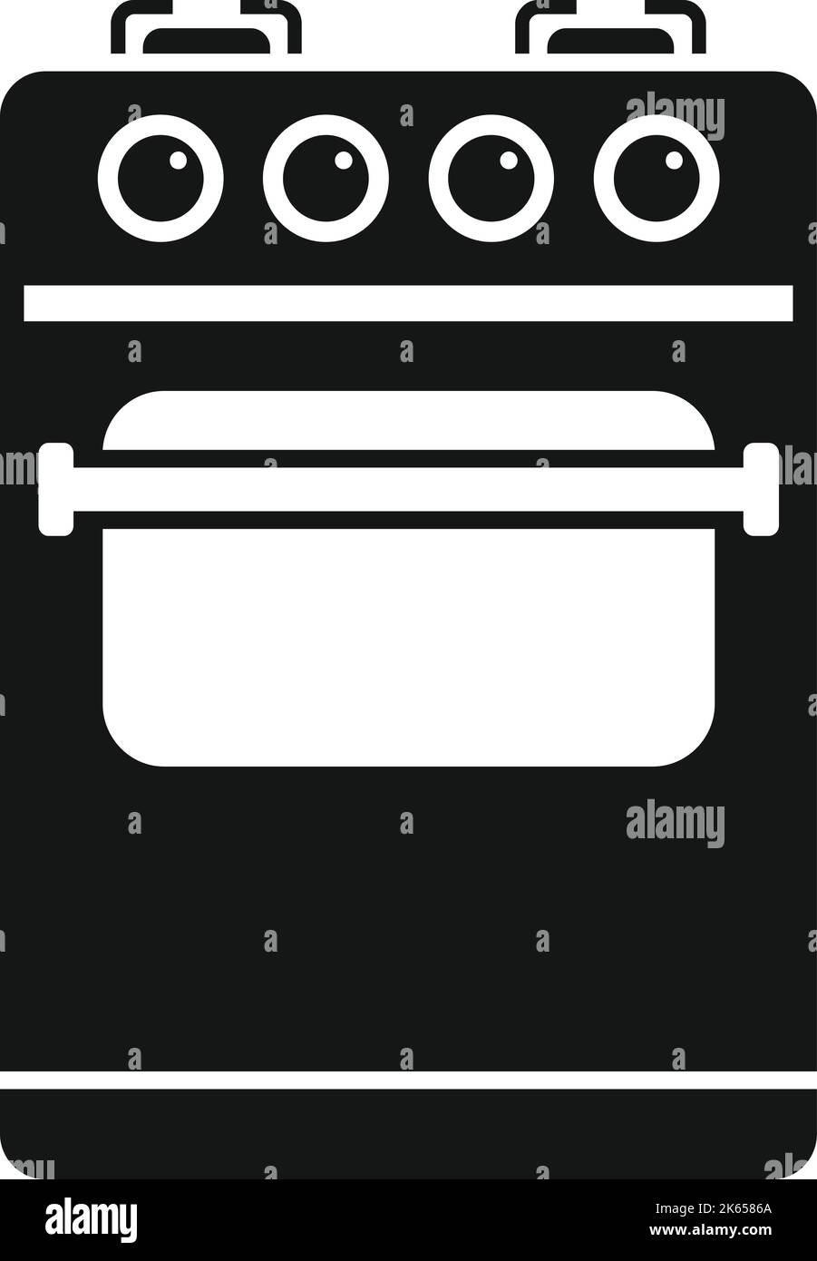 Picnic stove icon simple vector. Gas cooker. Cooking pot Stock Vector