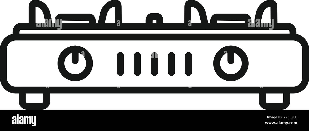 Butane stove icon outline vector. Gas cooker. Cooking kitchen Stock
