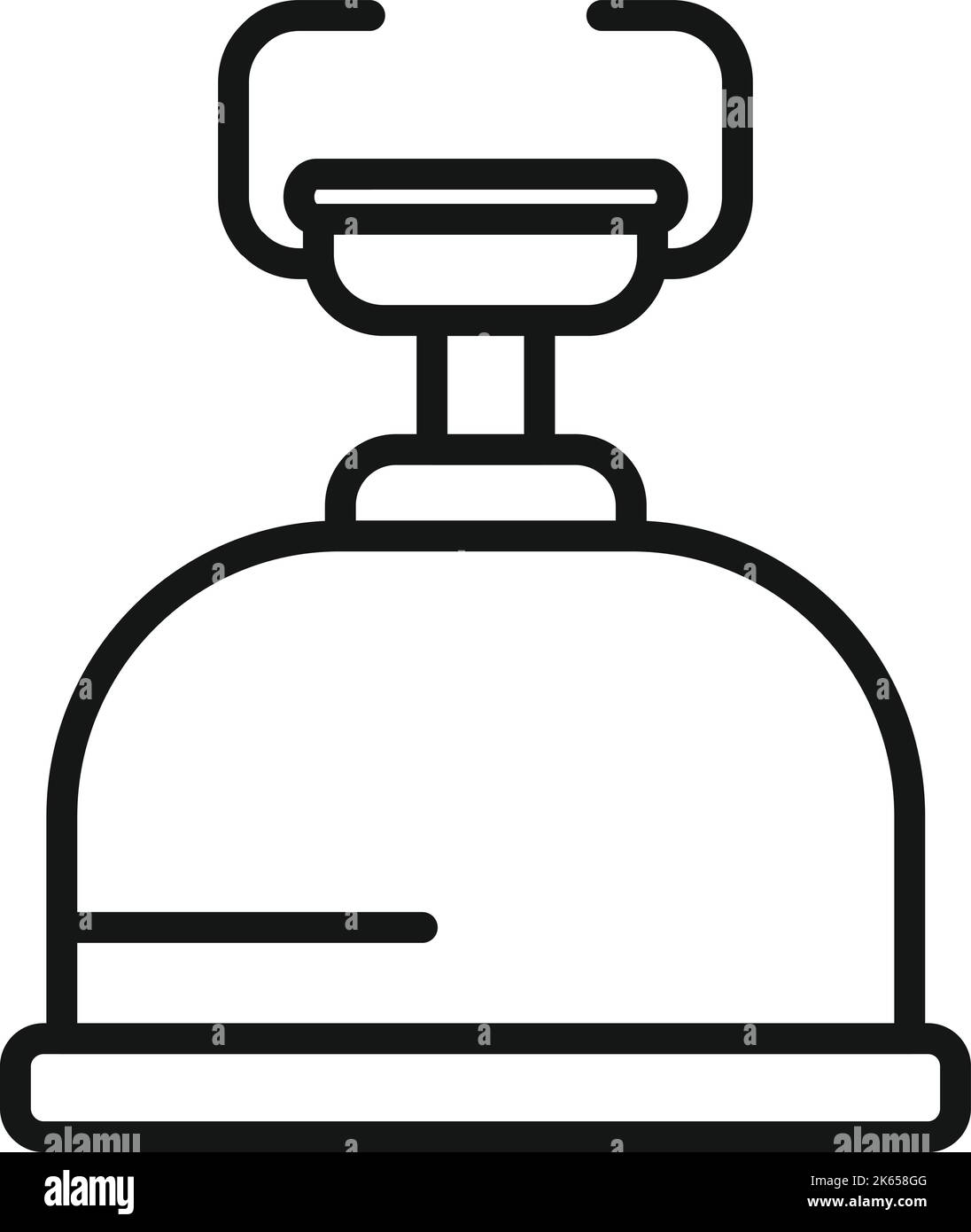 Boil stove icon outline vector. Cooking pot. Portable burner Stock Vector
