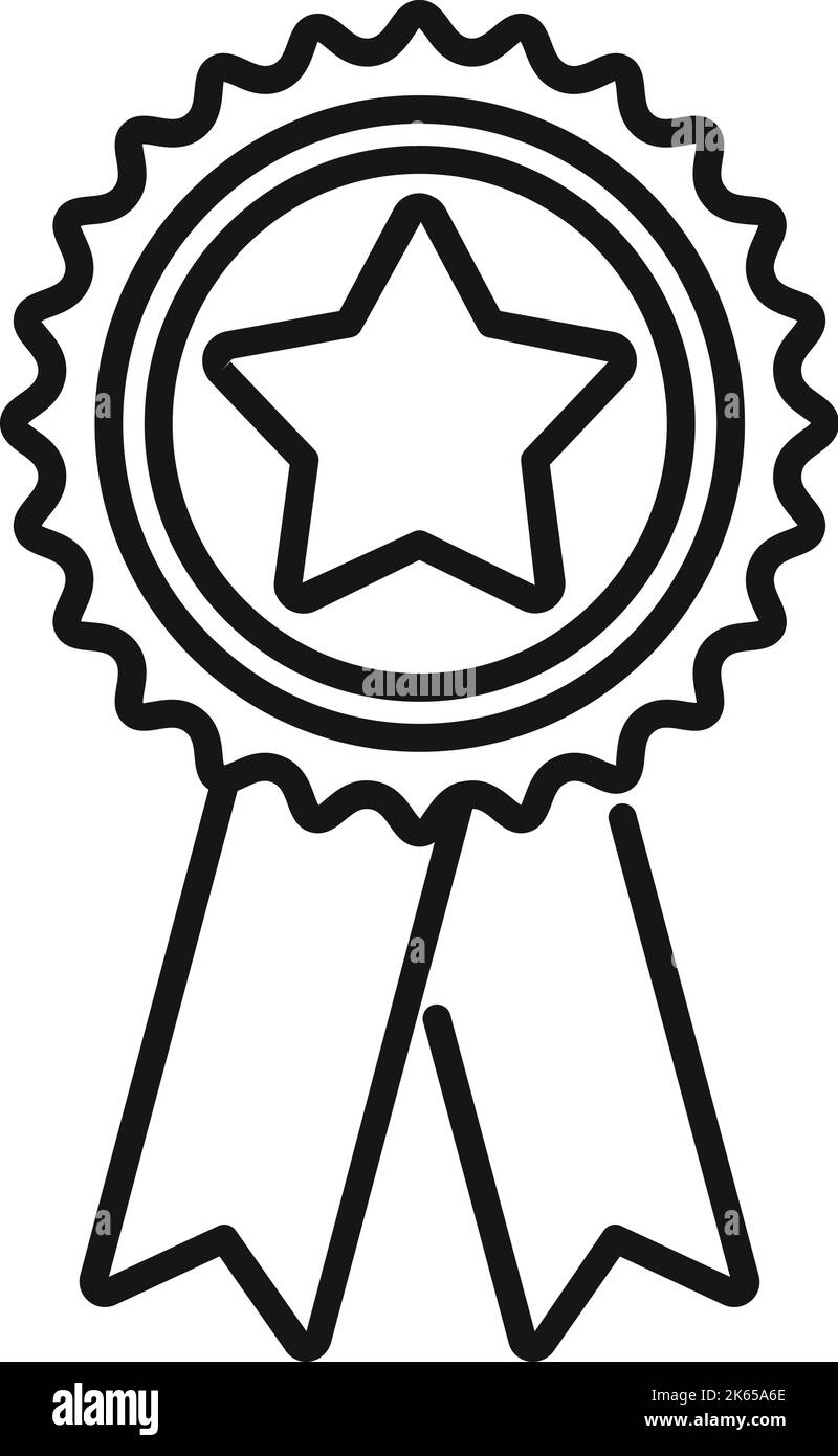 Emblem expertise icon outline vector. Work trust. Control inspection ...