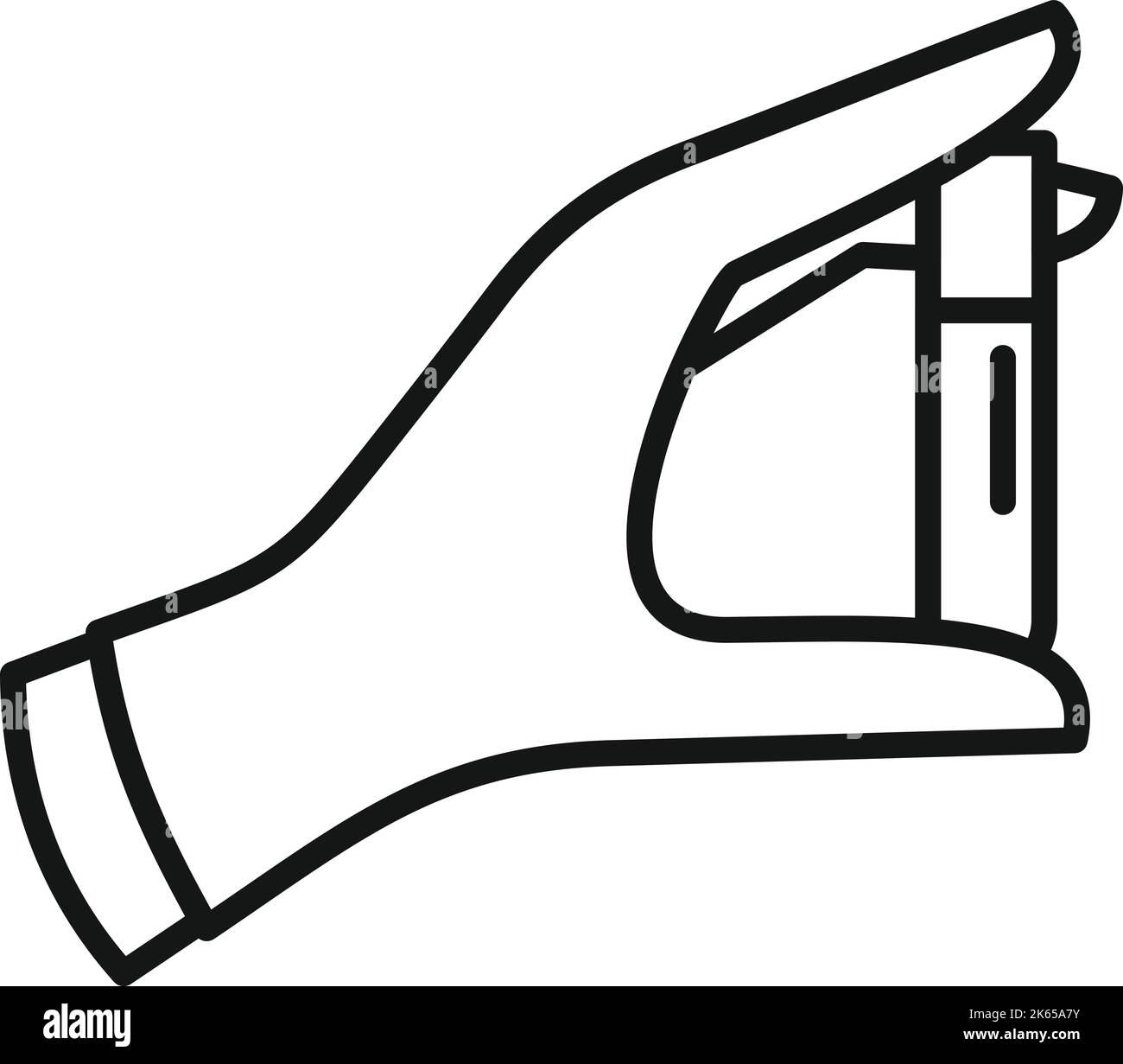 Lab test tube icon outline vector. Quality expert. Control work Stock