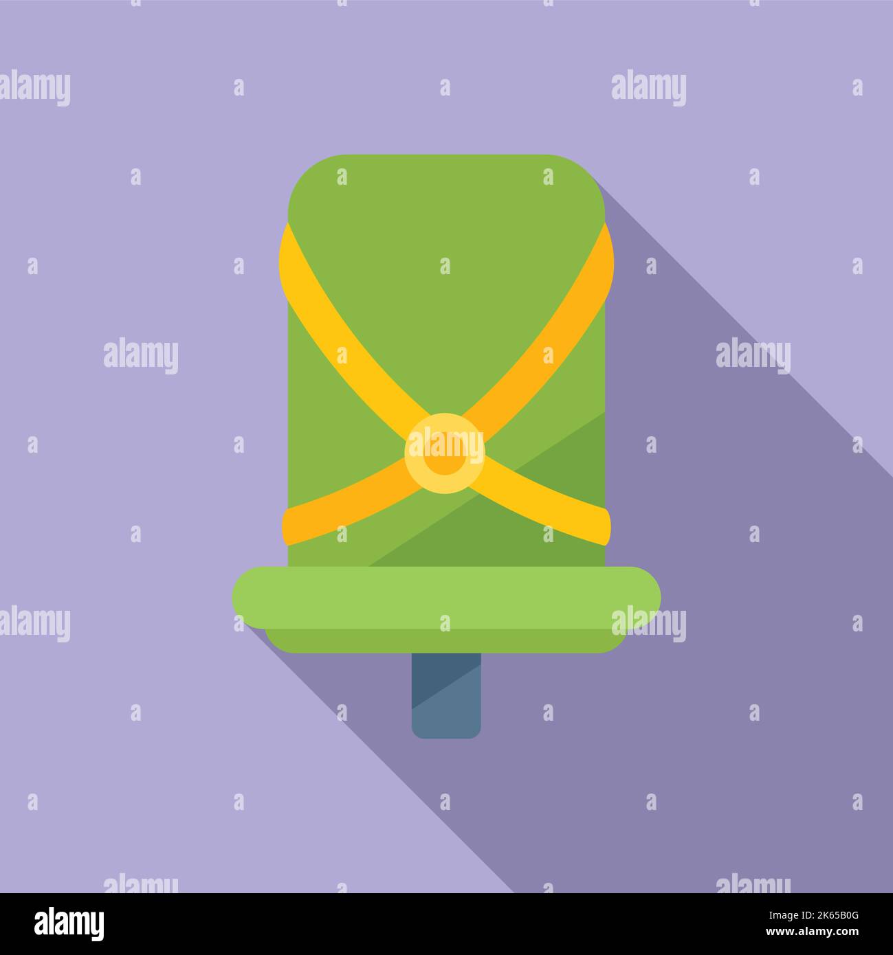 Baby bike seat icon flat vector. Family kid. Trailer cycle Stock Vector