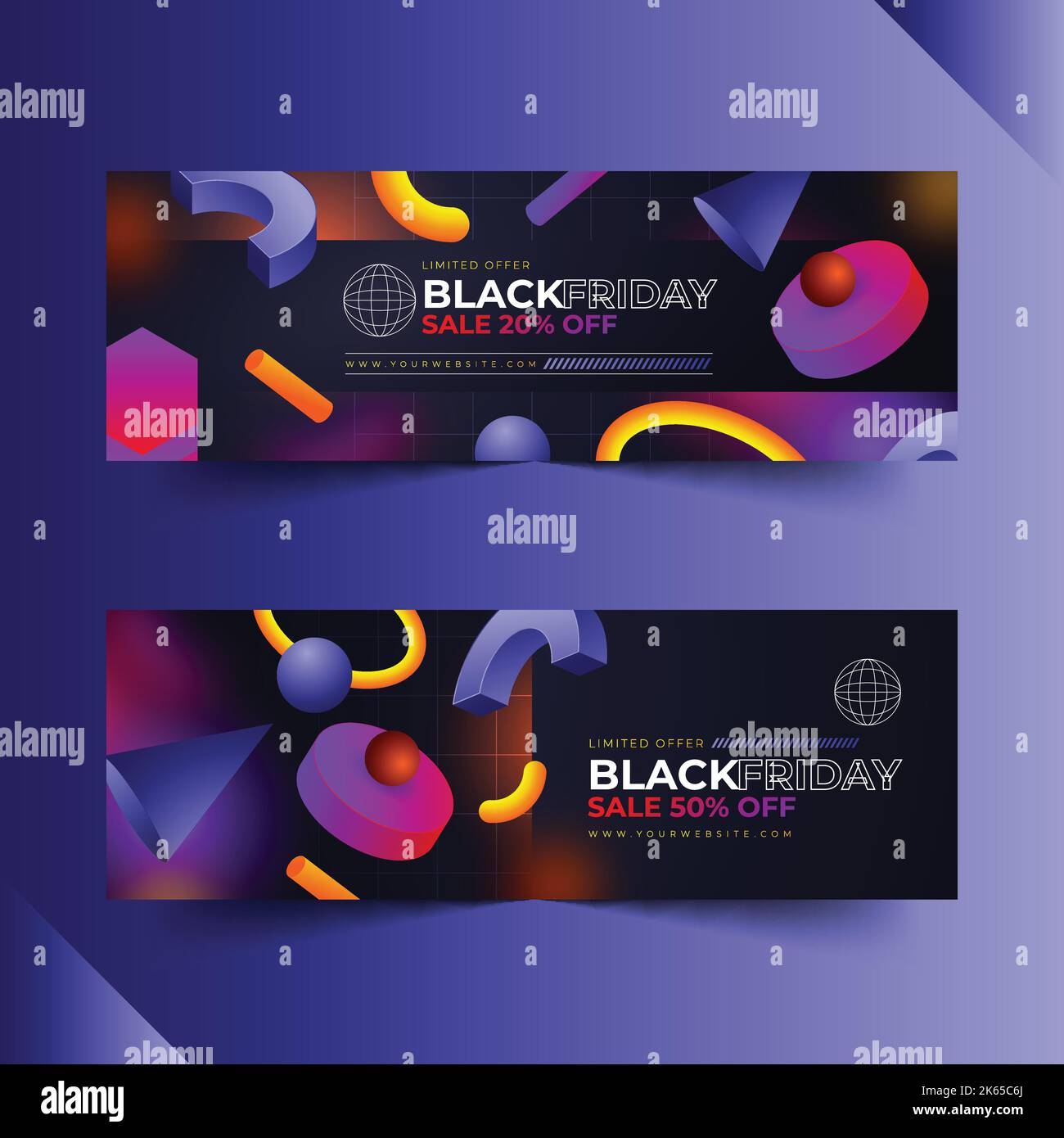 gradient black friday sale banner template vector design illustration Stock Vector