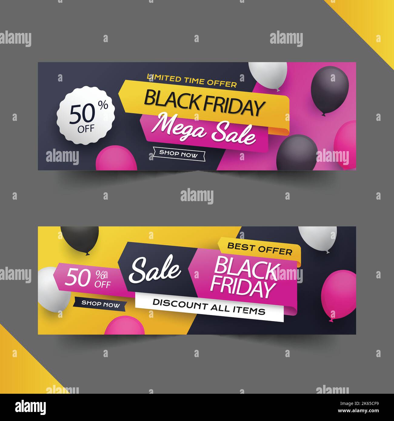 gradient black friday sale banner template vector design illustration Stock Vector