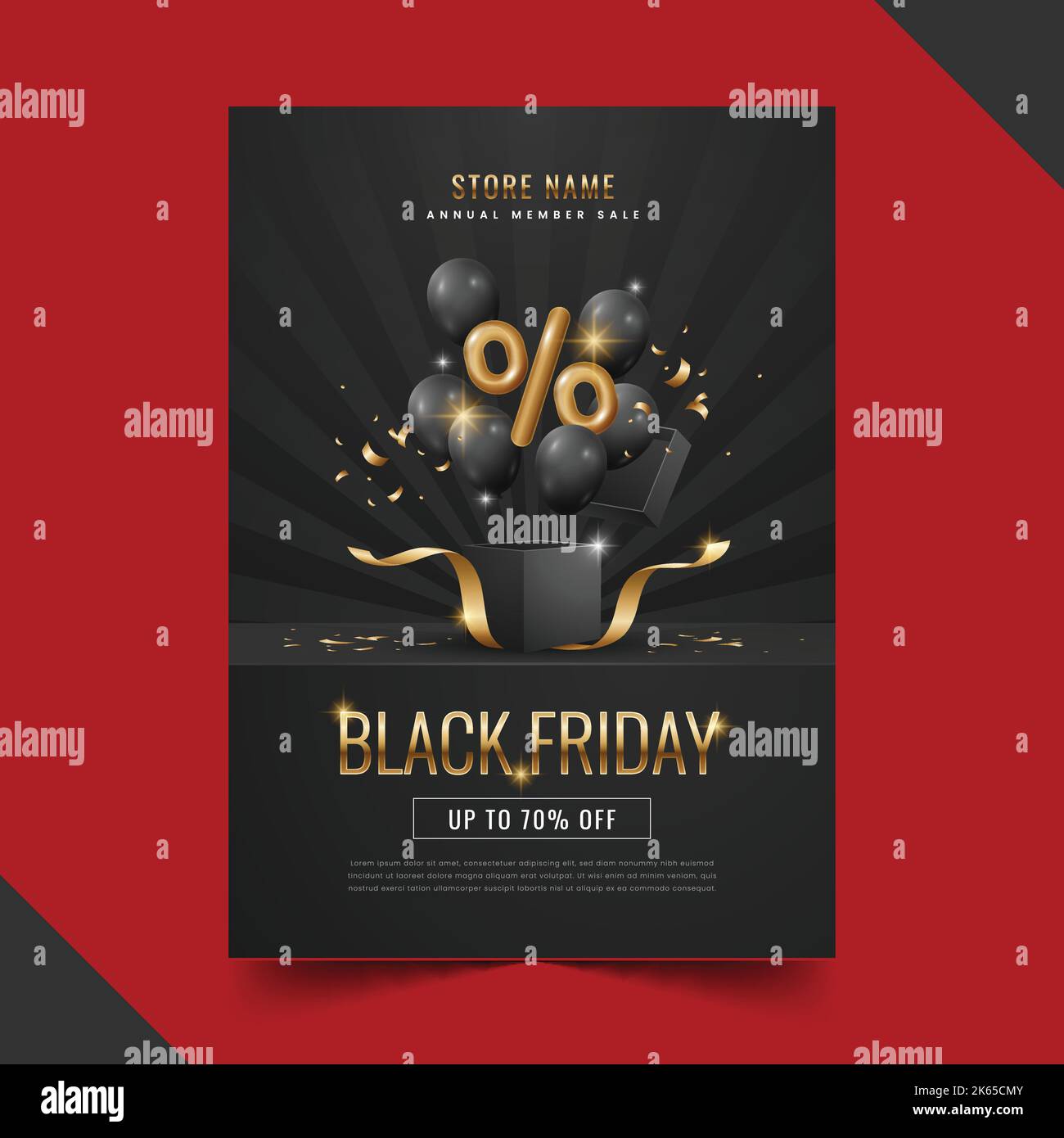gradient black friday vertical poster template vector design illustration Stock Vector