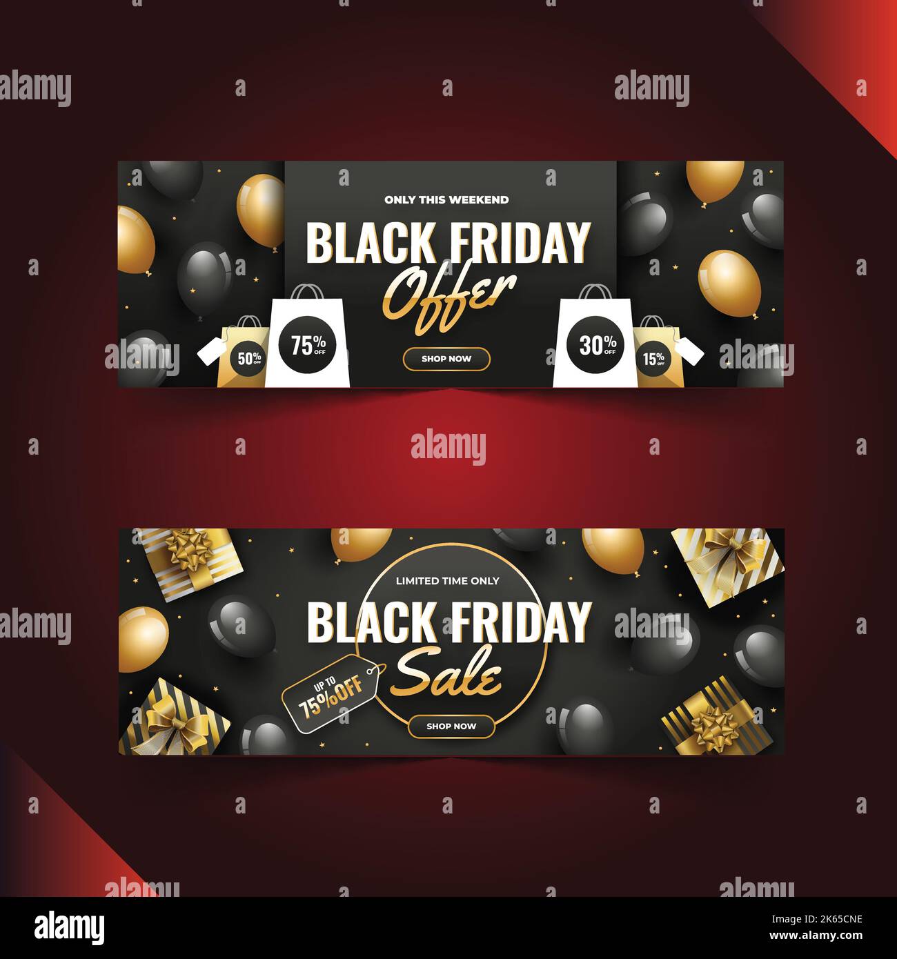 gradient black friday sale banner template vector design illustration Stock Vector