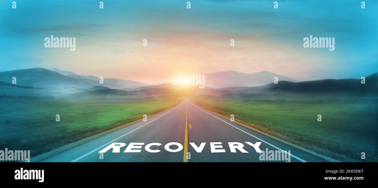Recovery plan in recession. Strengthen business in economic downturn. Survival strategy and management. Recovering business sectors affected by the gl Stock Photo