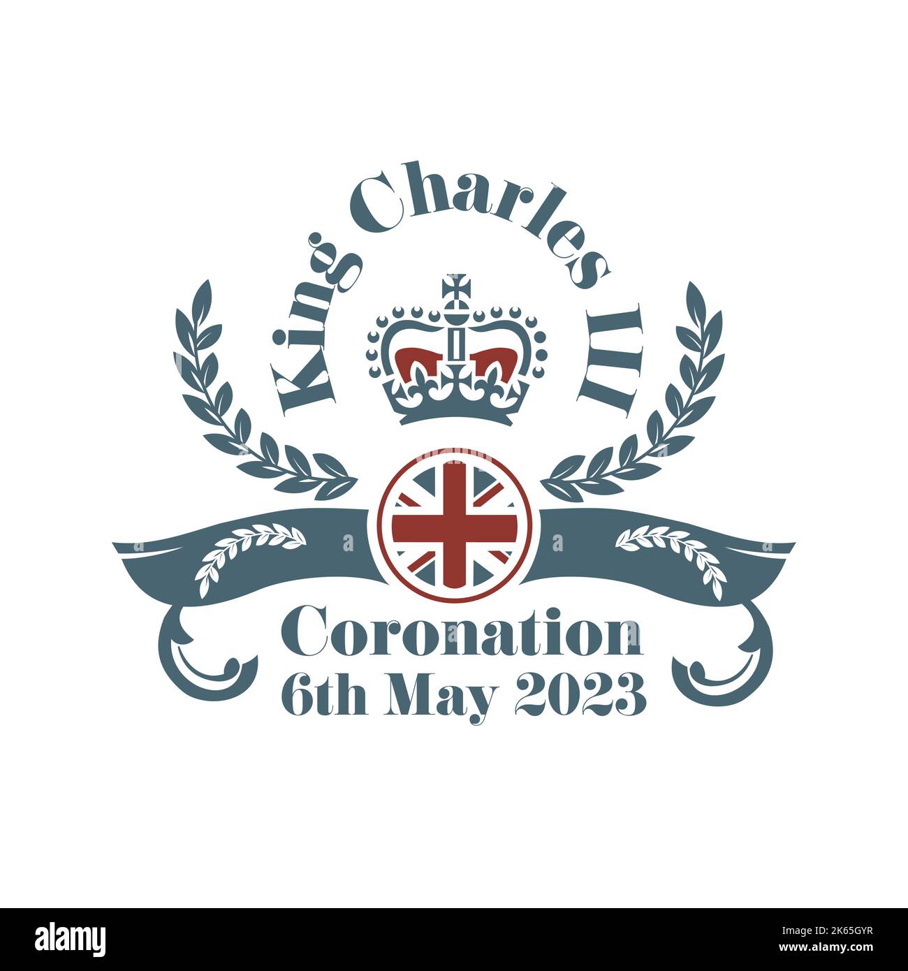King Charles III Coronation - 6th May 2023 Stock Vector