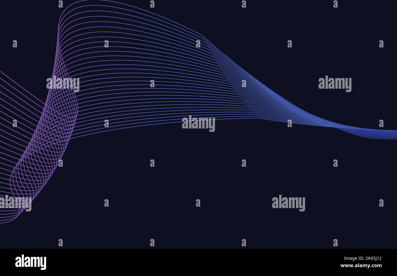 Abstract Blue wavy Lines background Vector Illustration Stock Vector