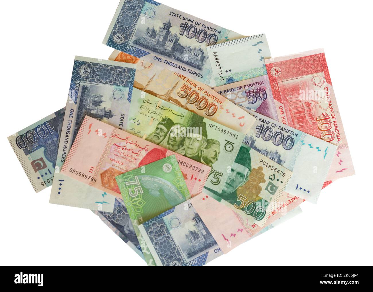 Banknotes Of Different Denomination Of Pakistani Currency With A New banknotes-of-different-denomination-of-pakistani-currency-with-a-new