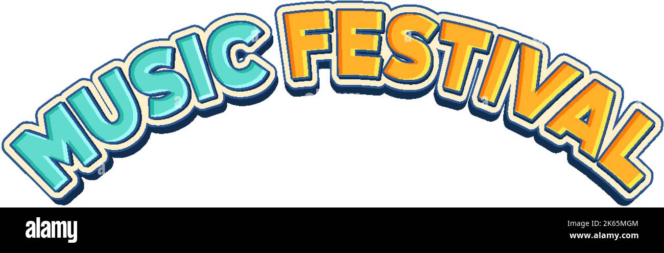 Music festival text for poster or banner design illustration Stock ...