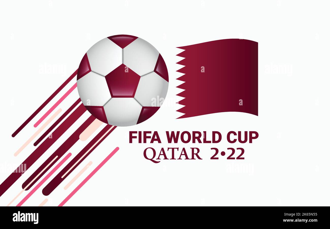 Qatar 2022 football world cup logo Cut Out Stock Images & Pictures - Alamy