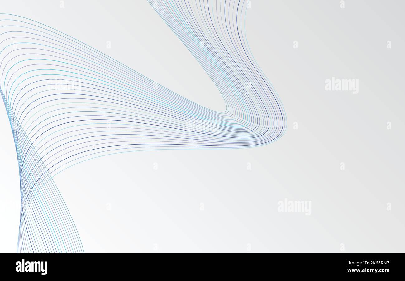 Abstract Blue wavy Lines background Vector Illustration Stock Vector