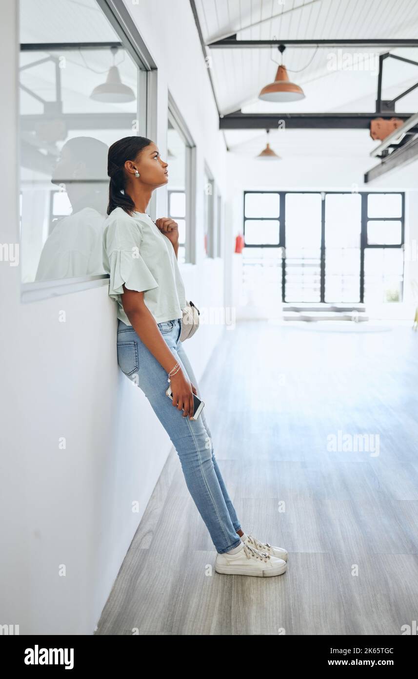 woman standing sad