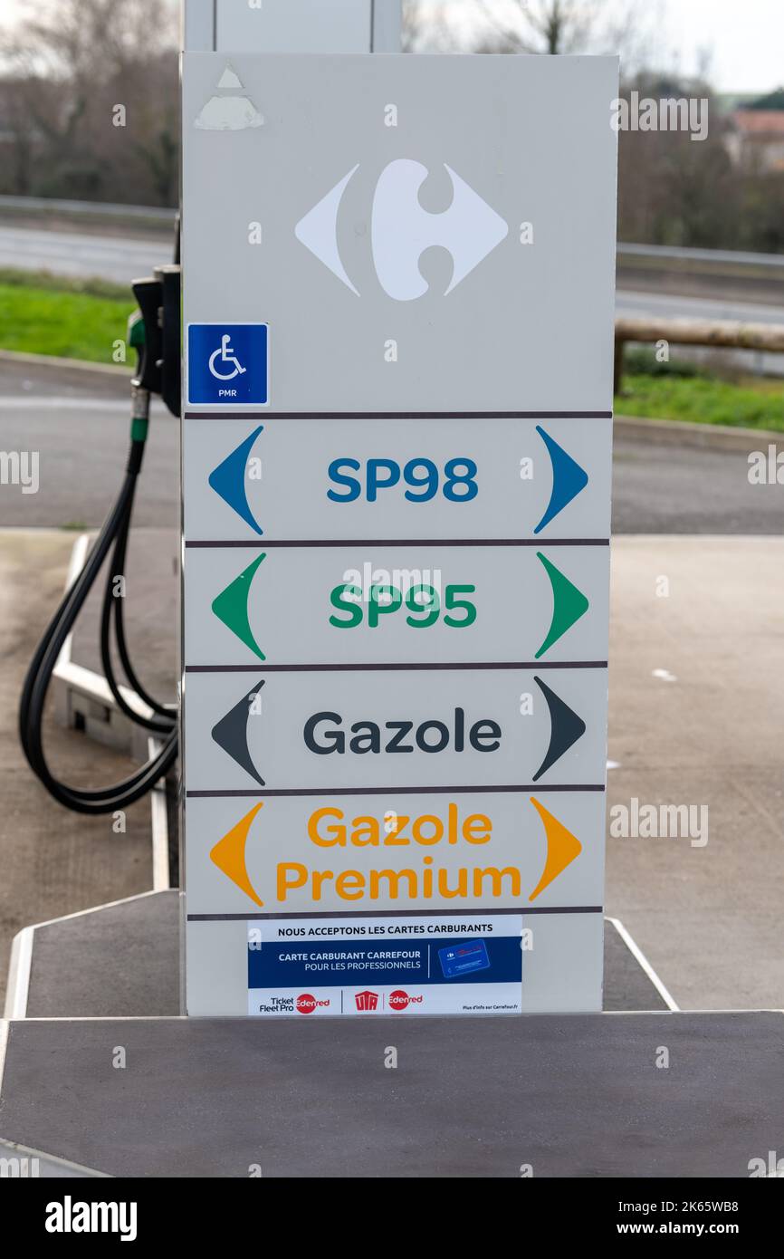 October 12 2022, Paris, , France gas pump service, illustration about