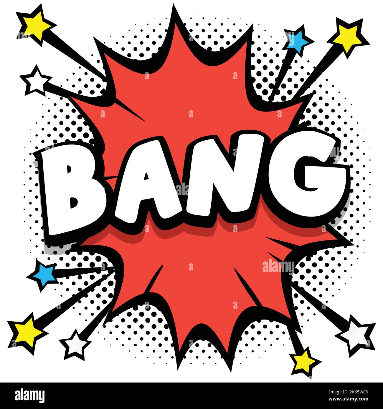 bang Pop art comic speech bubbles book sound effects Vector