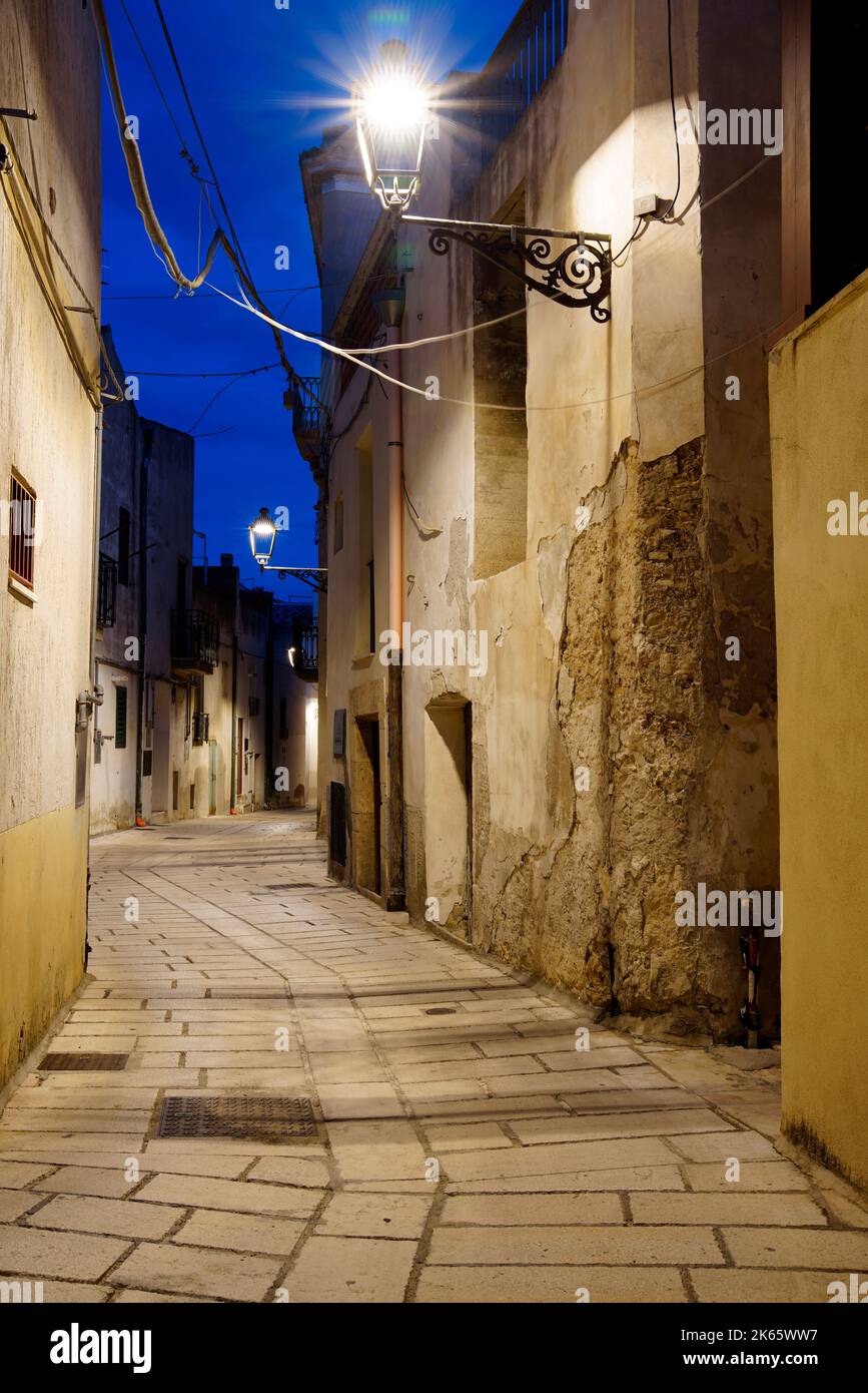 Old town alley,Irsina,Basilicata,Italy Stock Photo