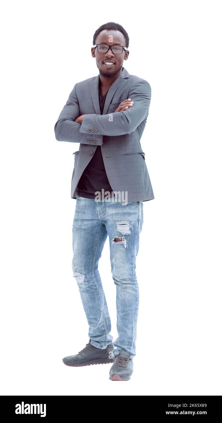 modern confident young man. isolated on white Stock Photo - Alamy