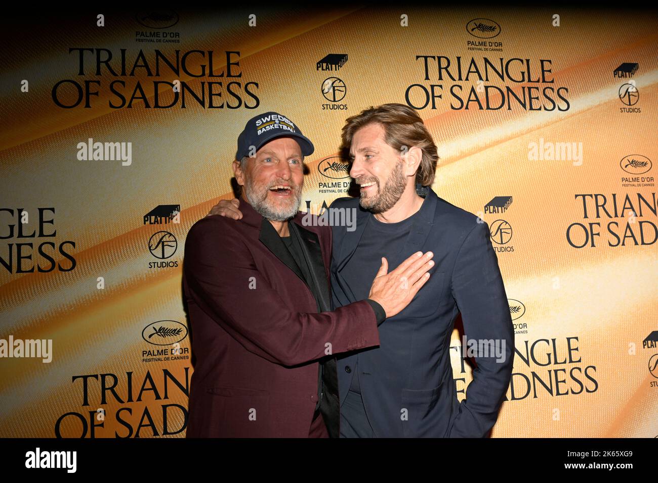 American actor Woody Harrelson and director Ruben Ostlund at the