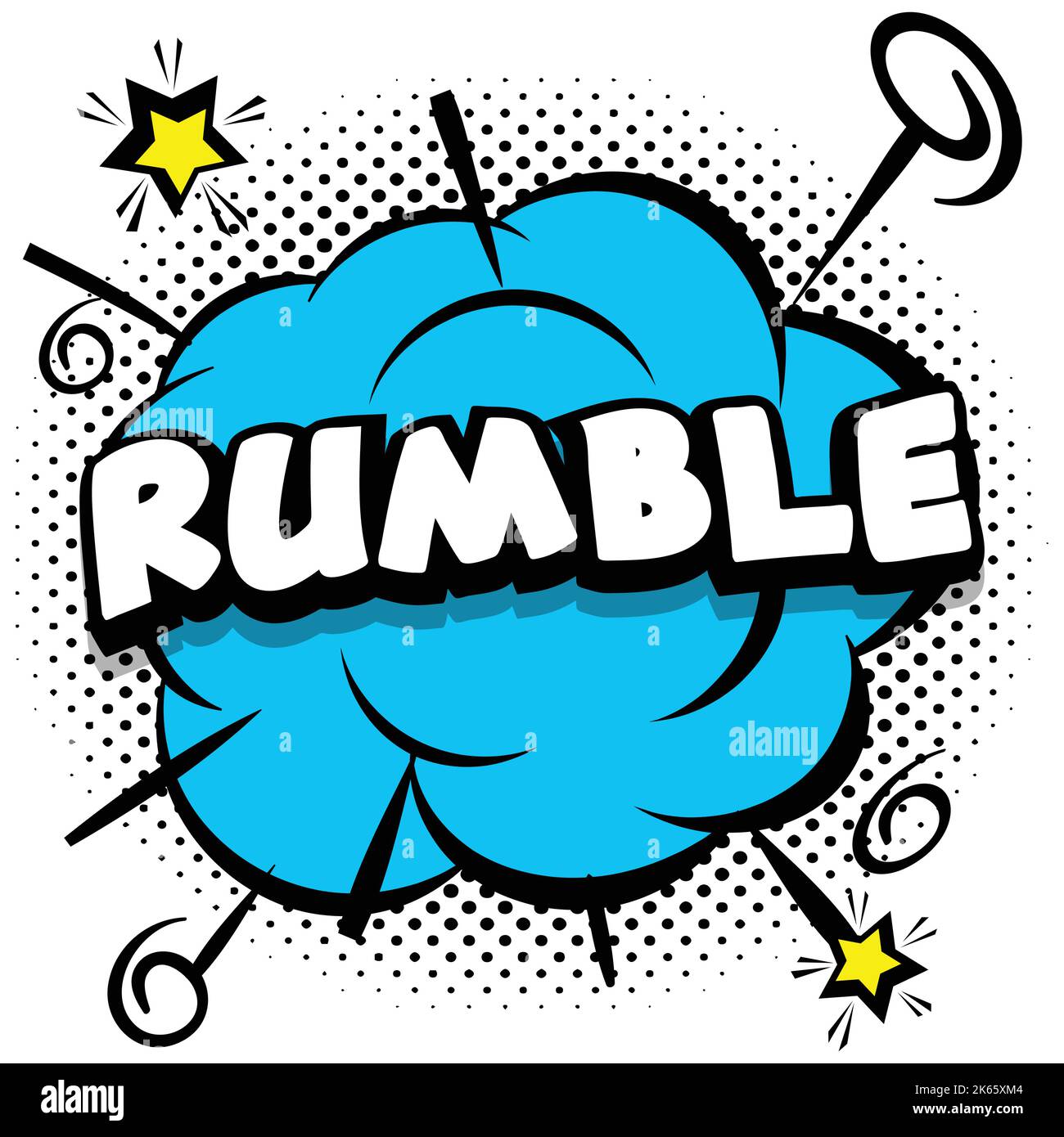 rumble Comic bright template with speech bubbles on colorful frames