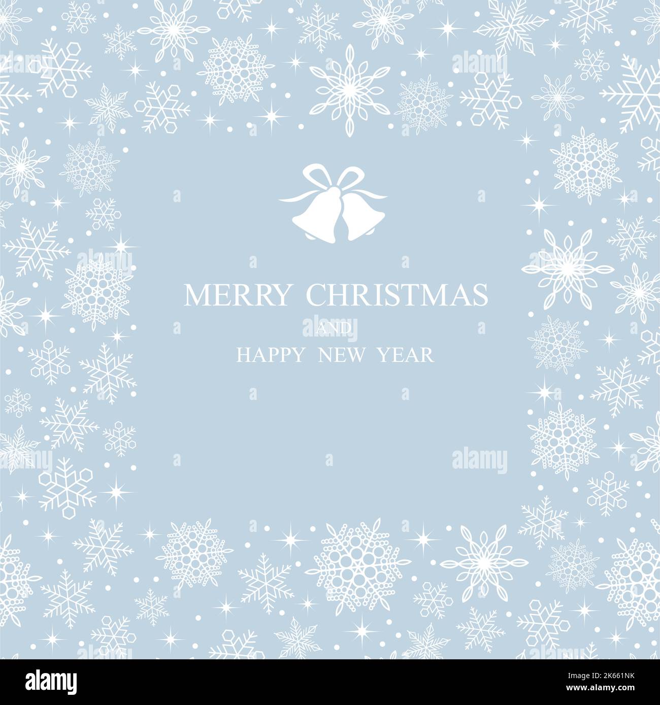 Happy Holidays Vector Square Frame Illustration With Abstract Snowflakes Pattern And Text Space. Stock Vector