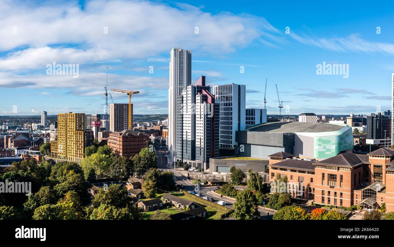 FIRST DIRECT ARENA, LEEDS, UK SEPTEMBER 28, 2022. An aerial view of