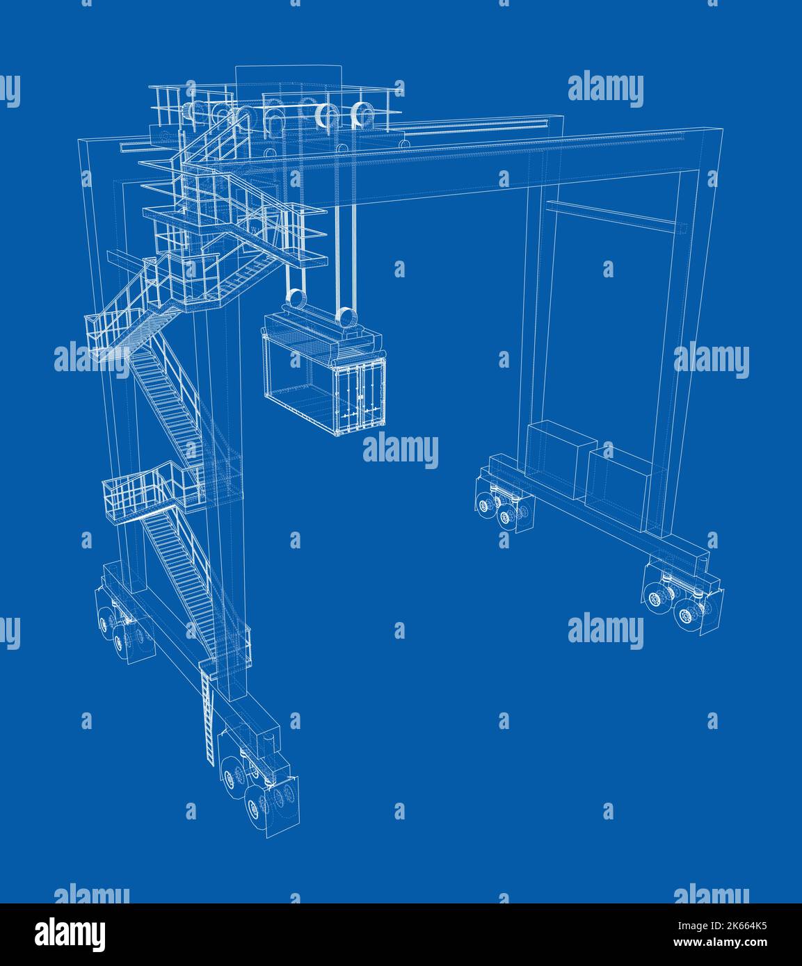 Port cargo crane. Vector Stock Vector Image & Art - Alamy