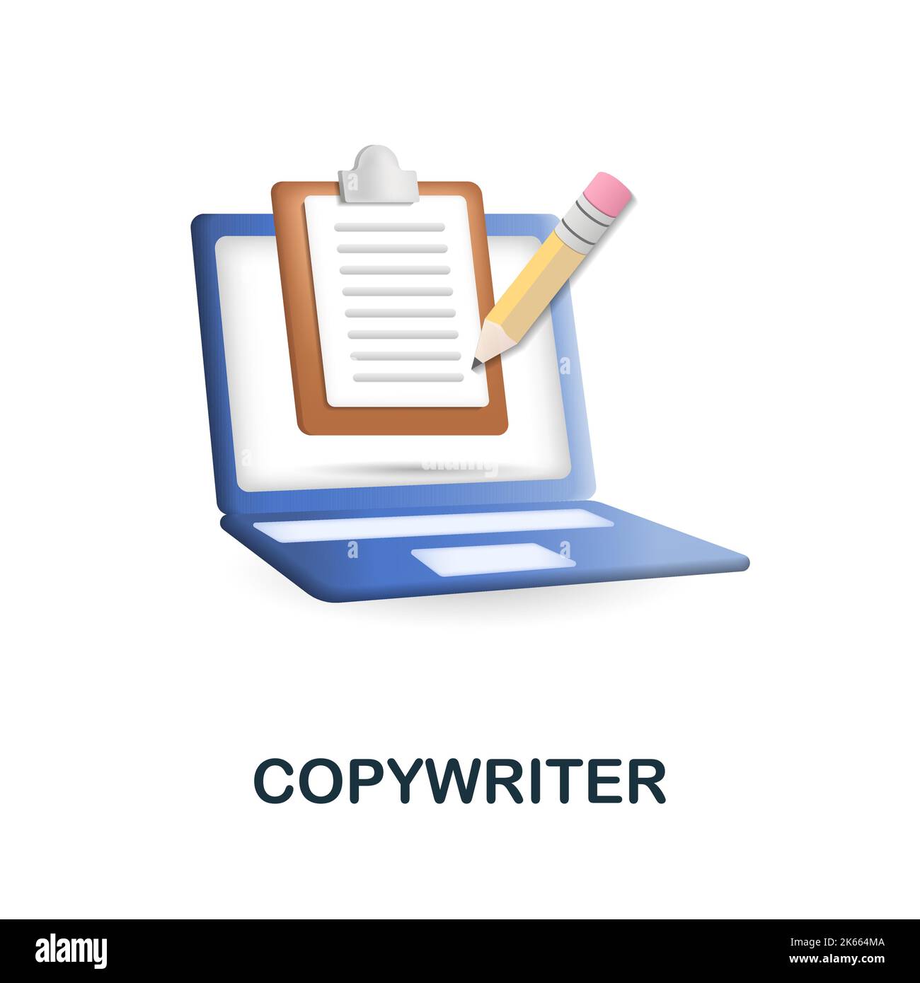 Copywriter icon. 3d illustration from blogger collection. Creative ...