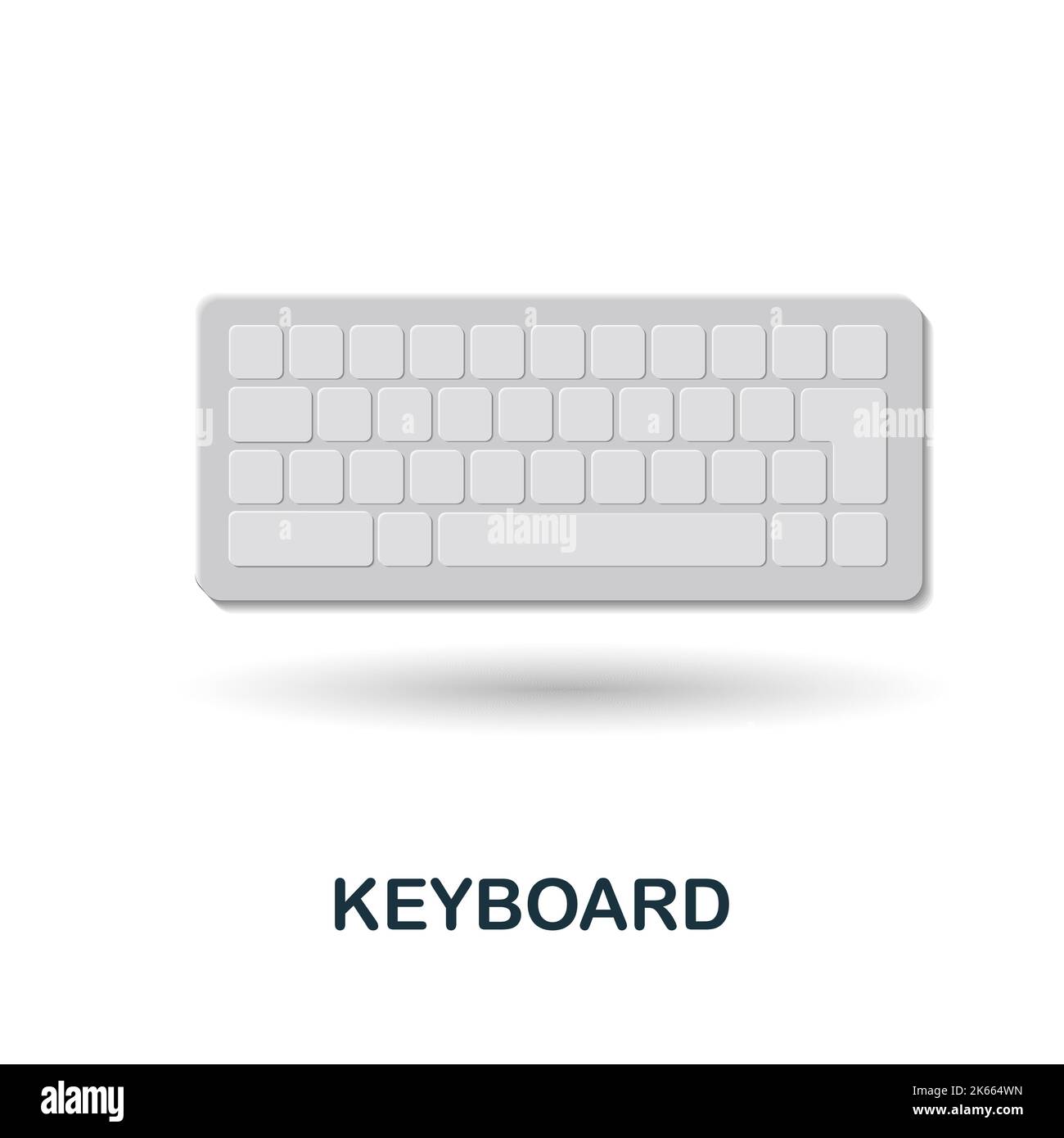 Keyboard icon. 3d illustration from blogger collection. Creative Keyboard 3d icon for web design, templates, infographics and more Stock Vector