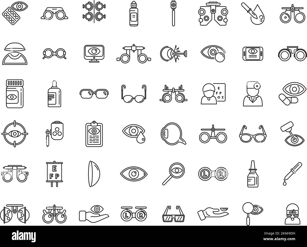 Optometry icons hi-res stock photography and images - Alamy