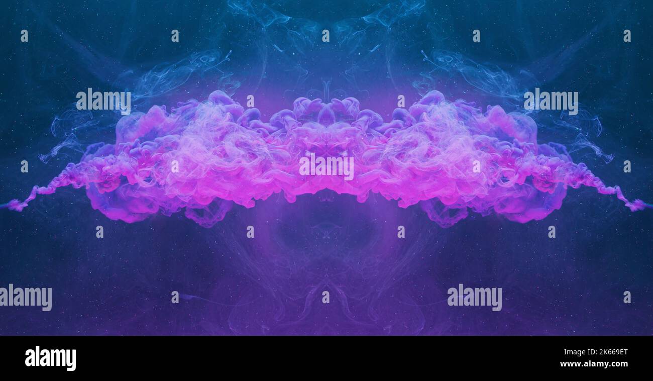 underwater color explosion ink drop purple mist Stock Photo Alamy