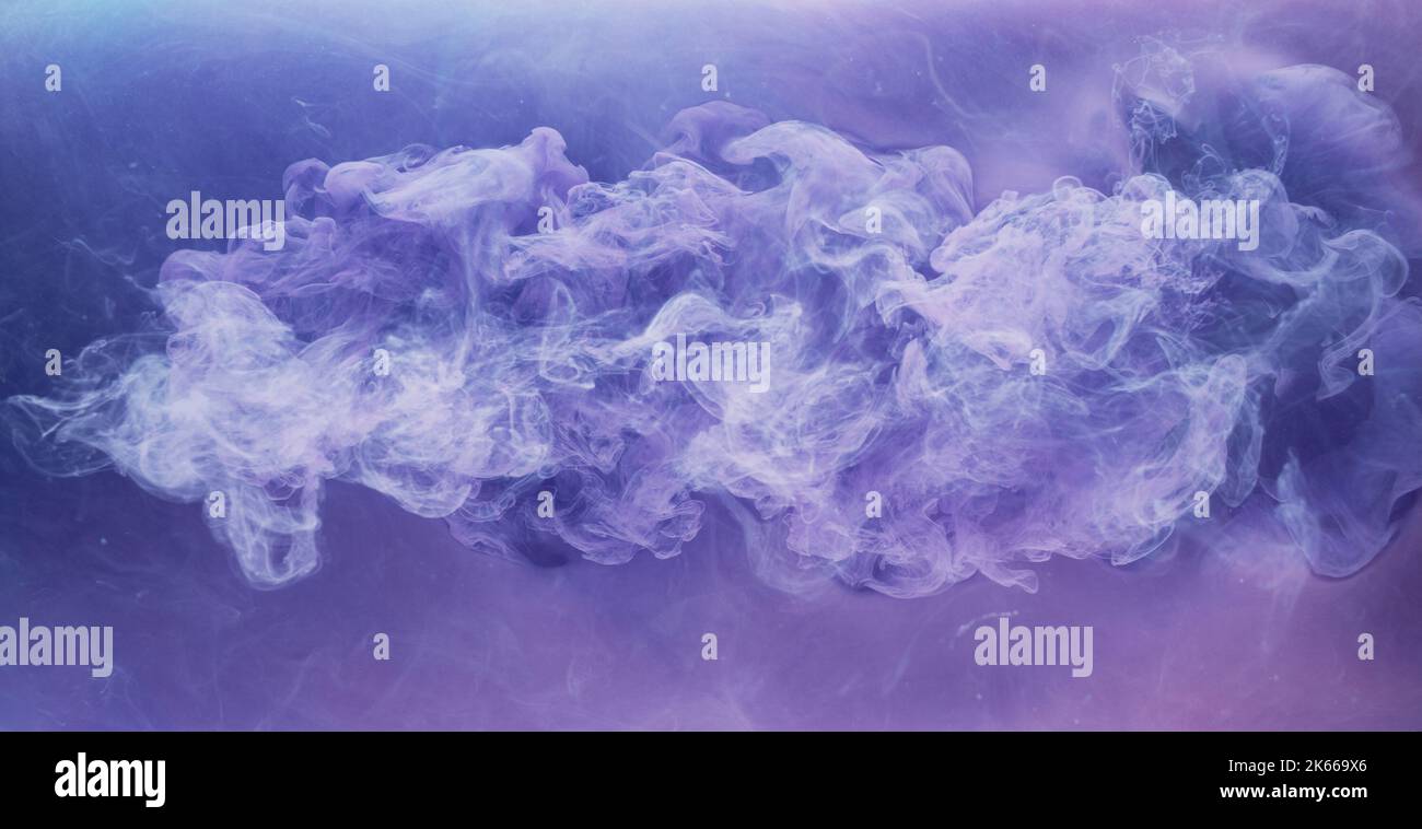 ink water burst fantasy cloud purple paint flow Stock Photo