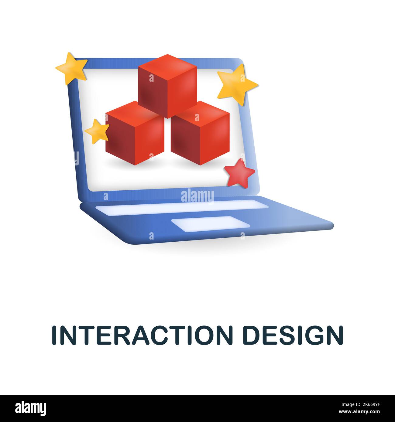 Interaction Design icon. 3d illustration from web development ...
