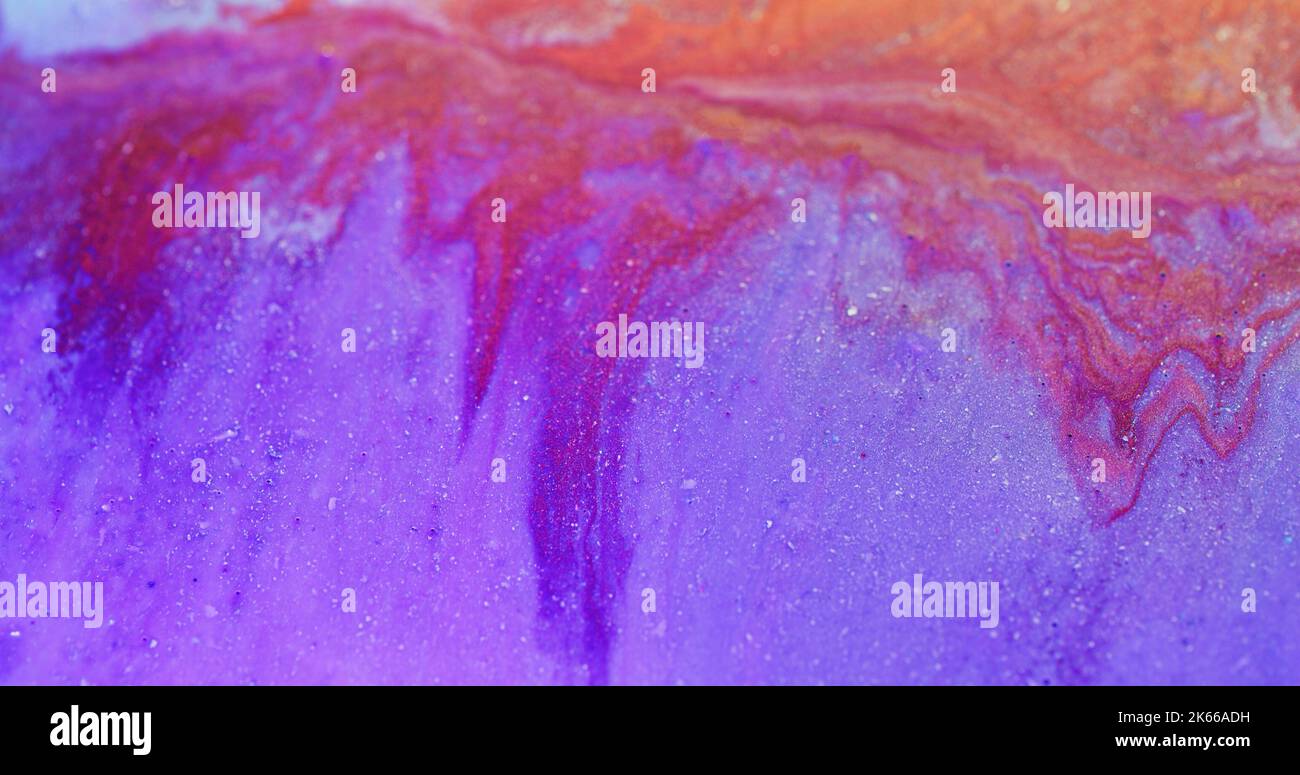 glitter fluid wet ink texture purple orange paint Stock Photo Alamy