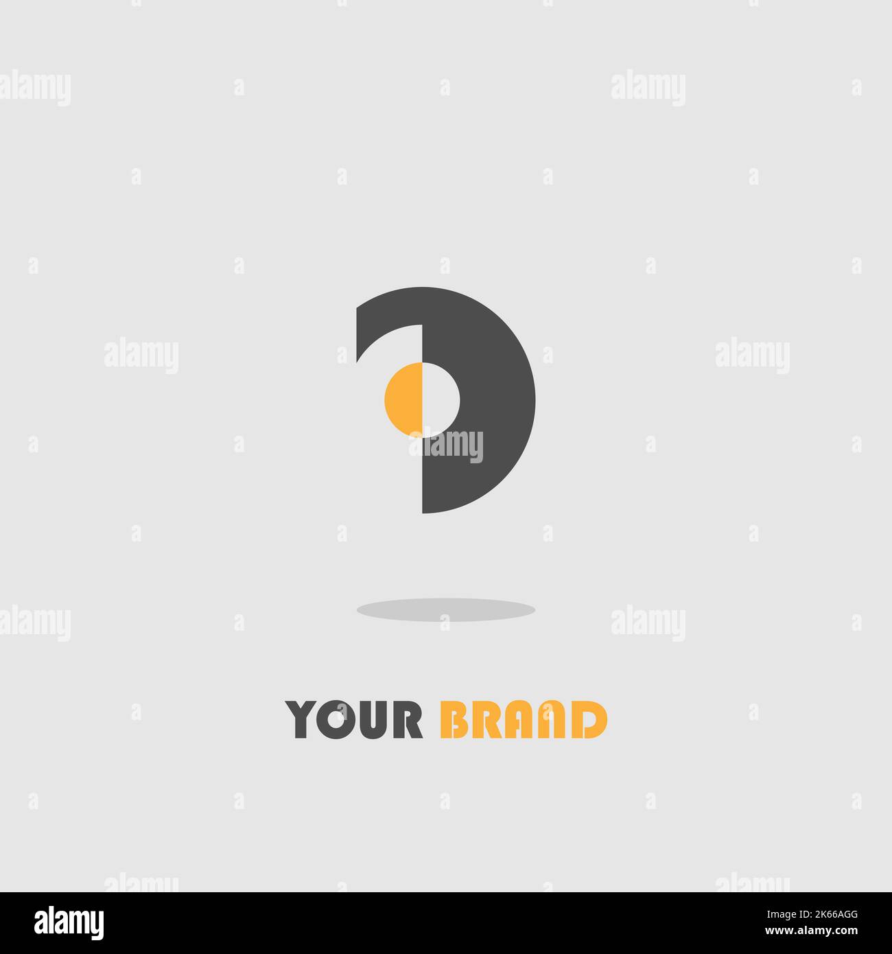 A vector of logo black and orange icon design isolated in white