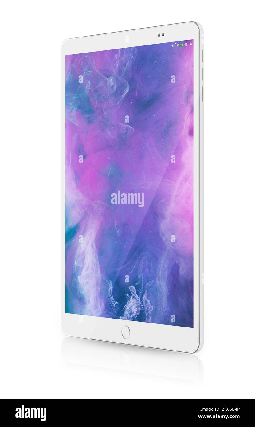 tablet presentation electronic device pink display Stock Photo Alamy