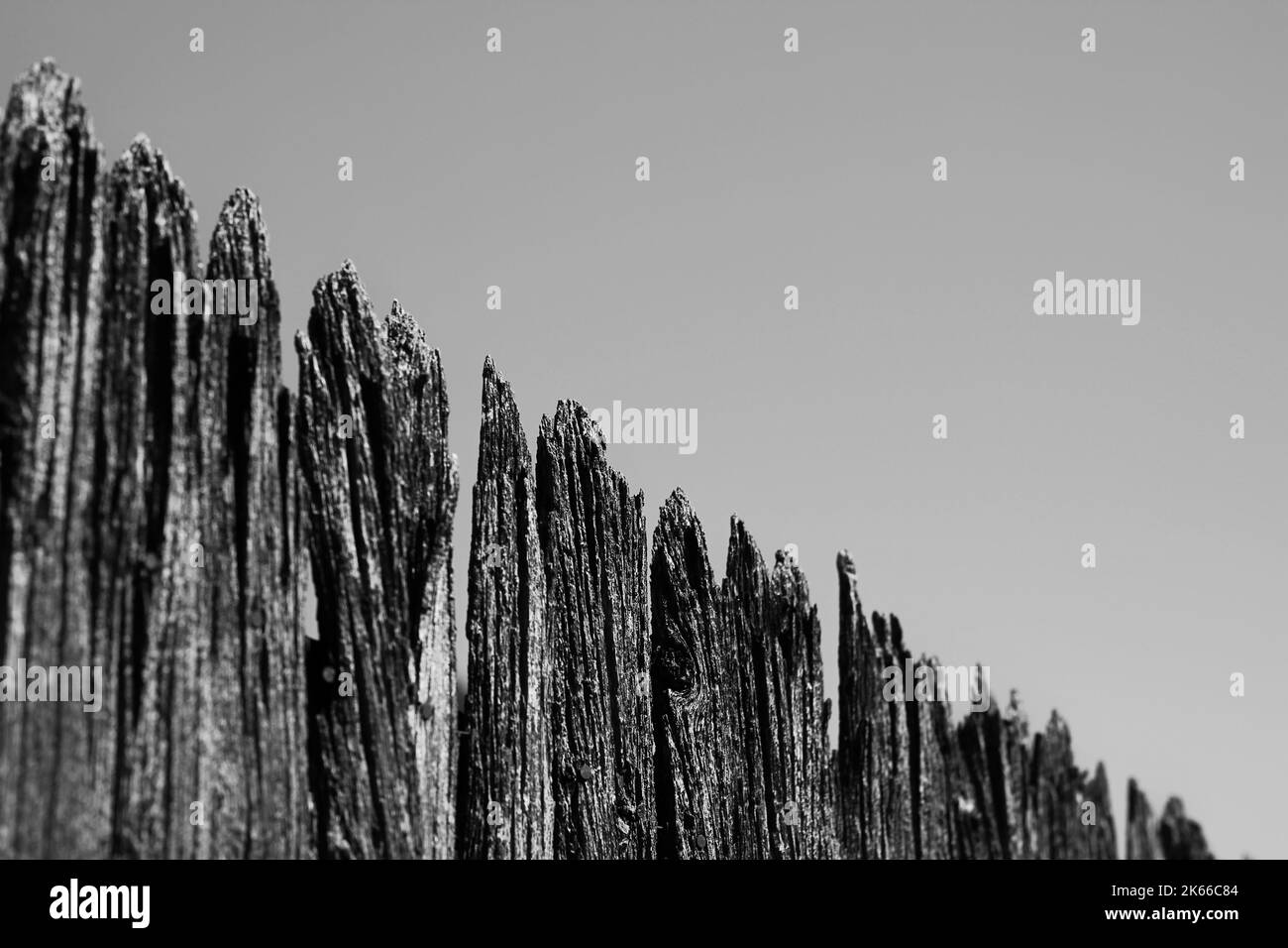 Solid wood fence Black and White Stock Photos & Images - Alamy