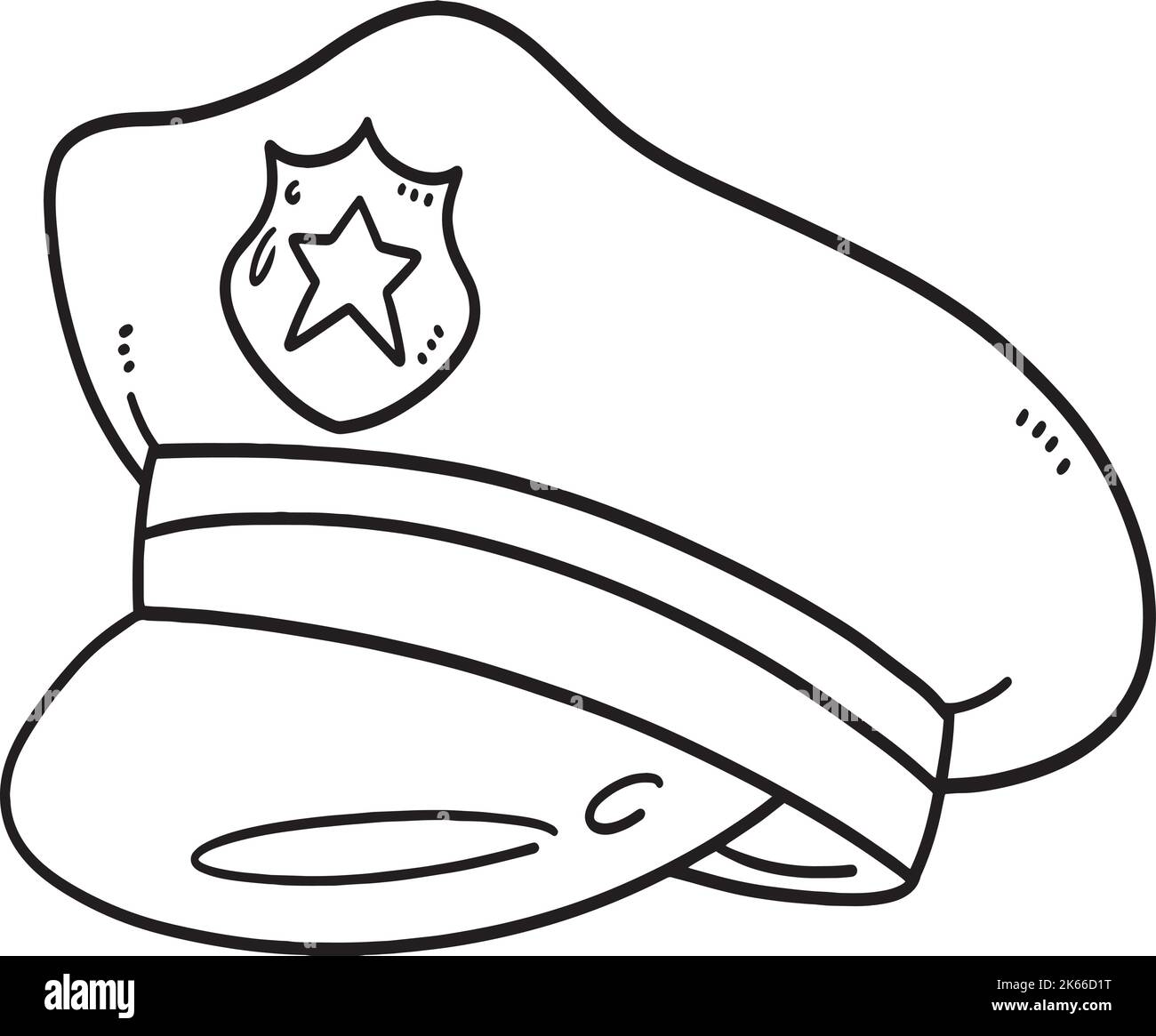 police hat clipart black and white