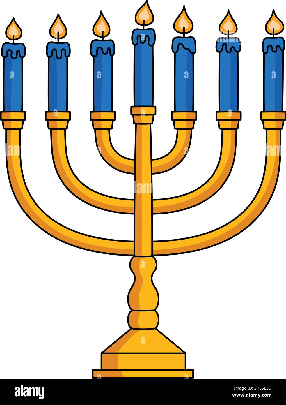 Hanukkah Menorah Cartoon Colored Clipart Stock Vector Image & Art Alamy