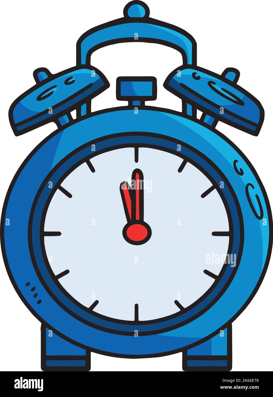 Alarm Clock Cartoon Colored Clipart Illustration Stock Vector