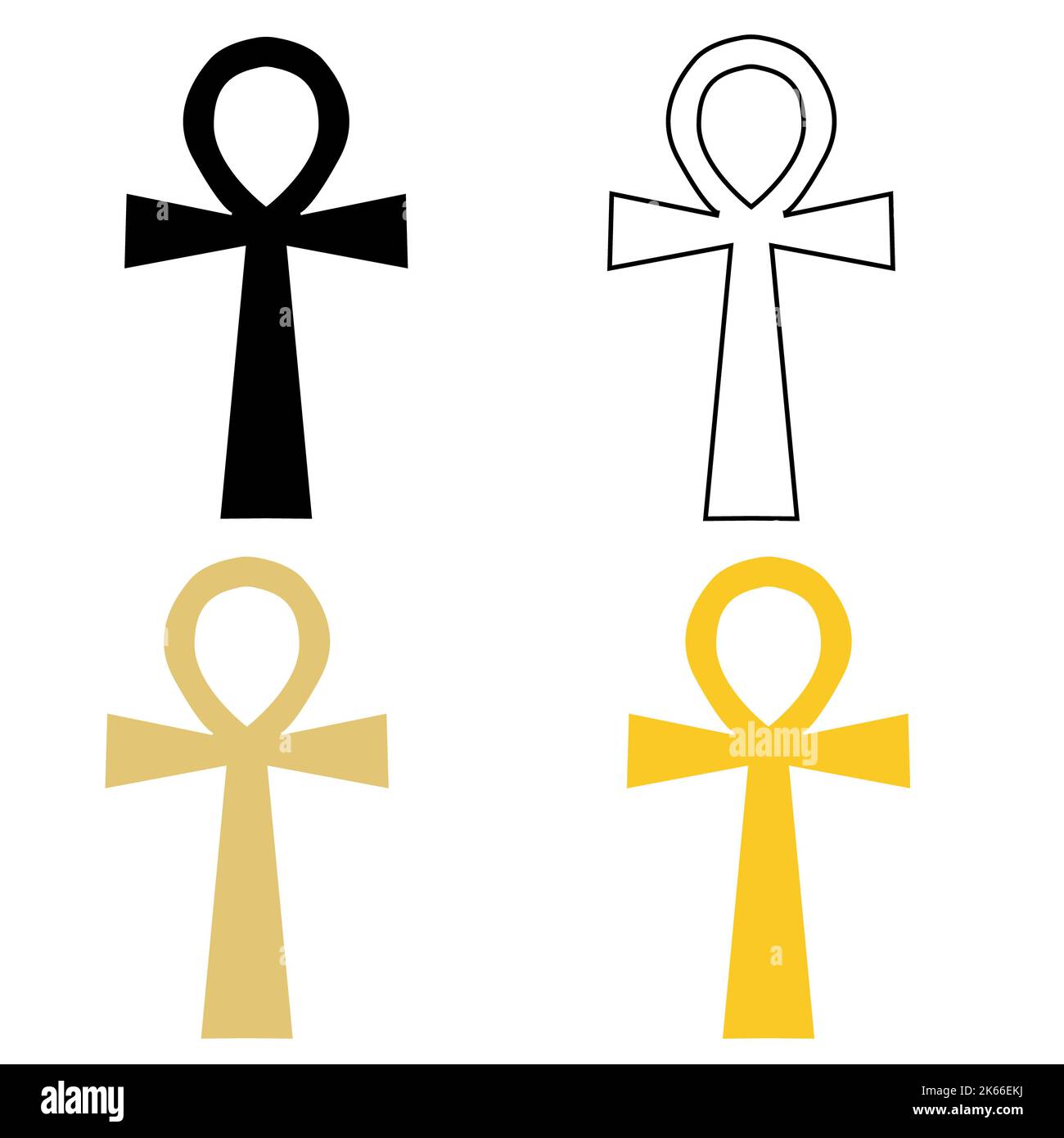 Coptic cross Ankh icon on white background. ankh symbol. ankh or key of
